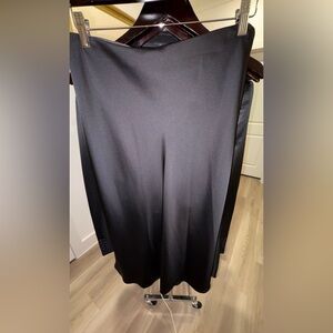 J Crew Gwyneth Satin Midi Skirt Sz Medium Black